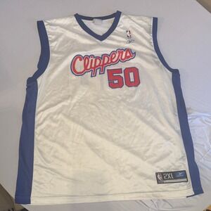 Reebok Clippers Maggette Jersey NBA Basketball White Blue 2XL |M1‎